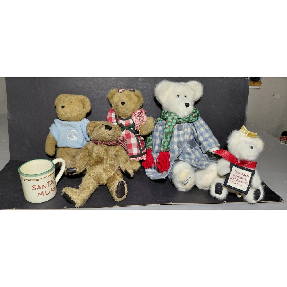 Boyds Bears Collection Lot Of 5 Collectible Plush & Mug Paw,Razz Limited Edition